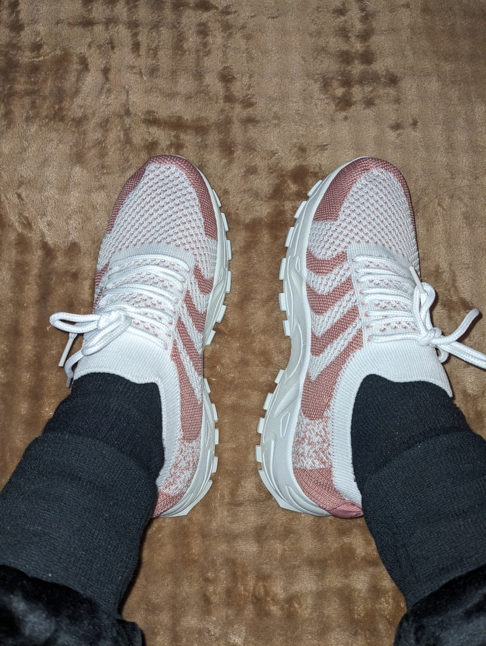 Light Pink Knit Slip-On Athletic Sneakers - Women 36 6